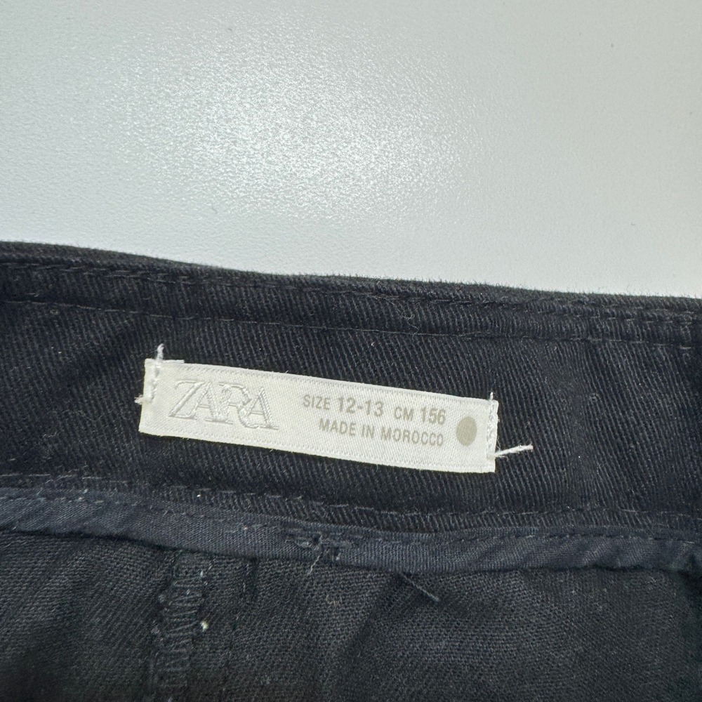 Zara Skort Girls 12-13 Black Goth Grunge Streetwear Cargo - Picture 3 of 7